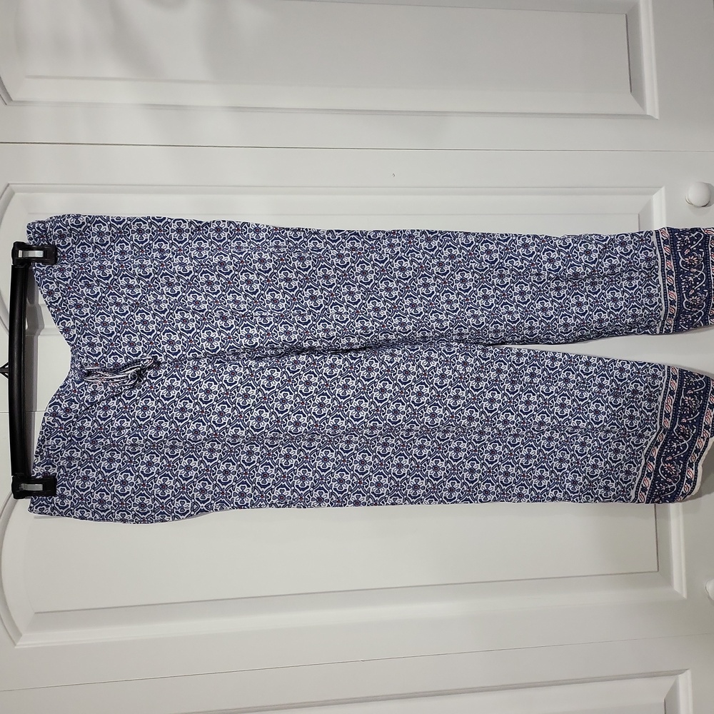 MAX STUDIO BLUE MULTI COLOR PANTS